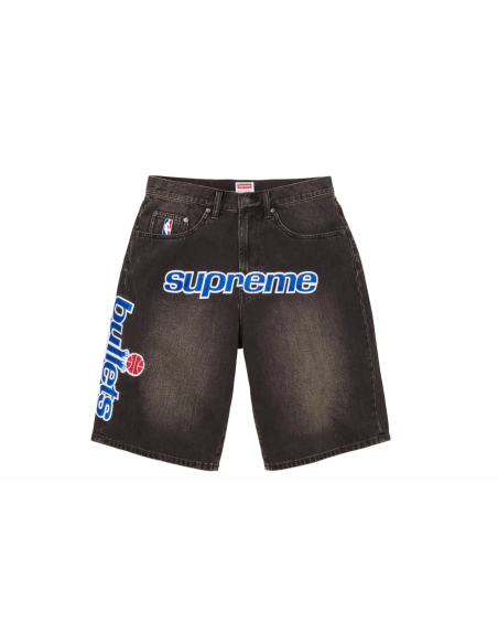 Supreme x Mitchell Ness Washington Bullets Baggy Denim Short 'Washed SS26SH40WASHEDBLACK MBS