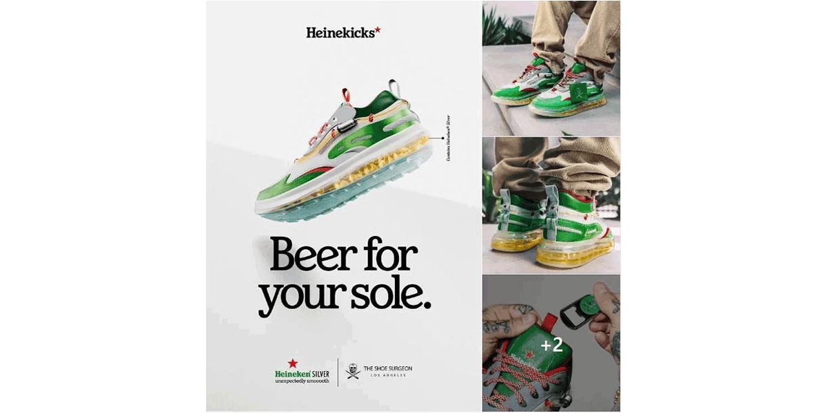 Αθλητικά παπούτσια με σόλες γεμάτες μπύρα απο την Heineken